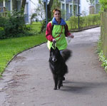 Frau mit Hund